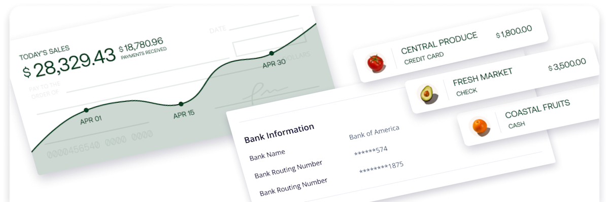 Representation of sales and payments in Silo's software