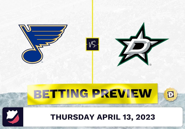 Blues vs. Stars Prediction and Odds - Apr 13, 2023