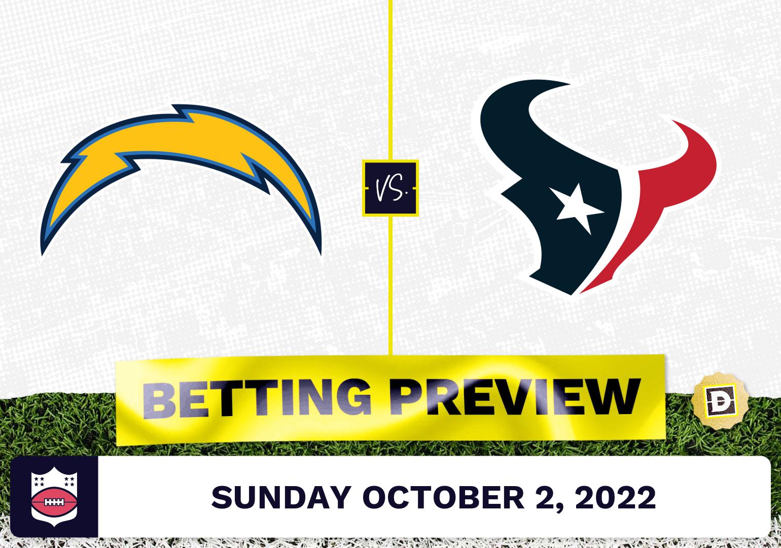 Chargers Vs. Texans Week 4 Prediction And Odds - Oct 2, 2022