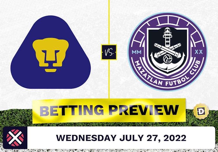 Pumas UNAM vs. Mazatlan Prediction and Odds - Jul 27, 2022