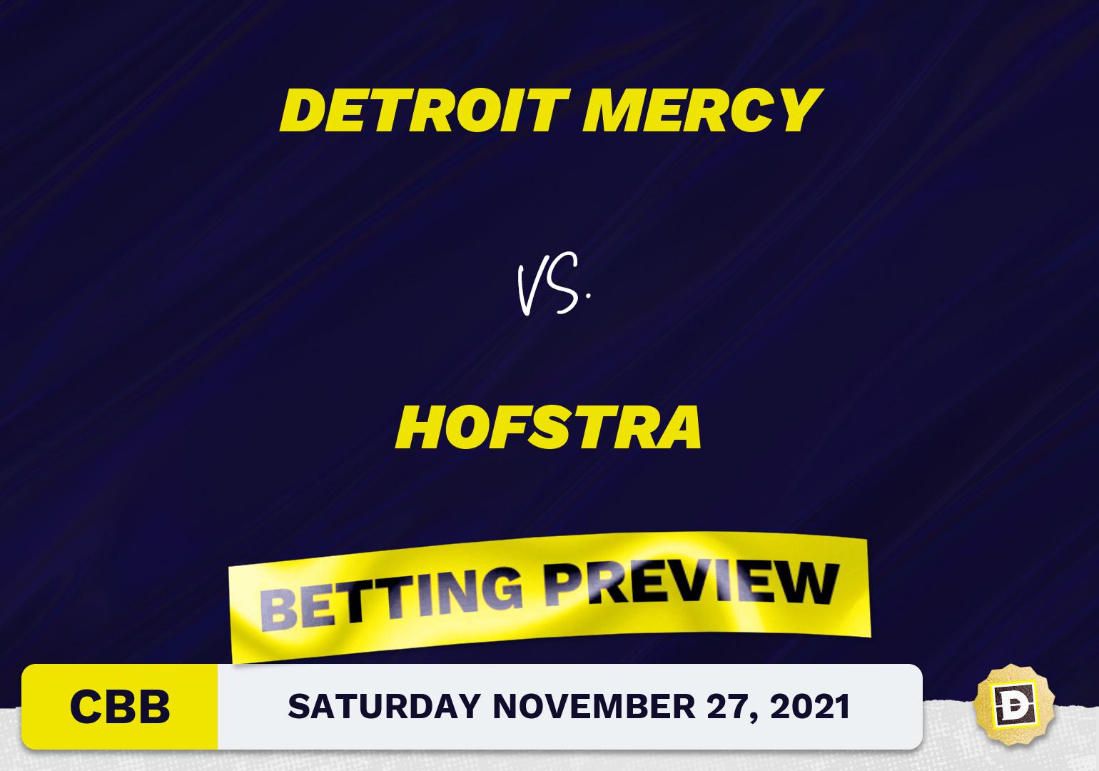 Detroit Mercy vs. Hofstra CBB Predictions and Odds - Nov 27, 2021