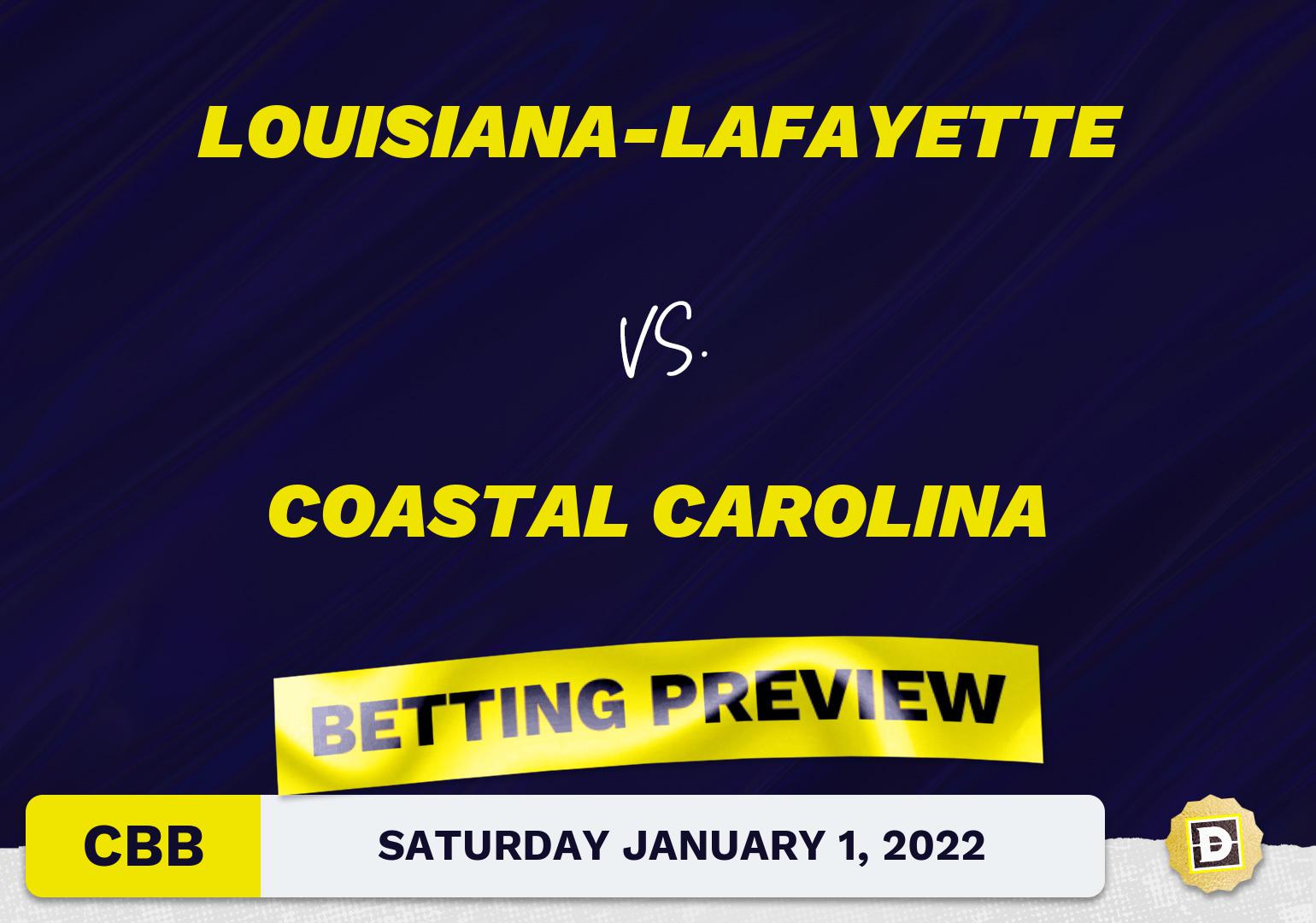 Louisiana-Lafayette vs. Coastal Carolina CBB Predictions and Odds - Jan 1, 2022