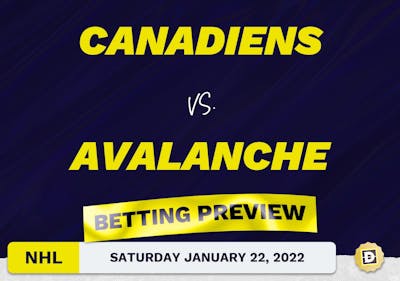 Canadiens vs. Avalanche Predictions and Odds - Jan 22, 2022