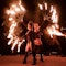 Flames materialize