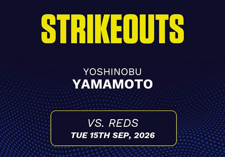 Yoshinobu Yamamoto projected stats for Tuesday, September 15, 2026.