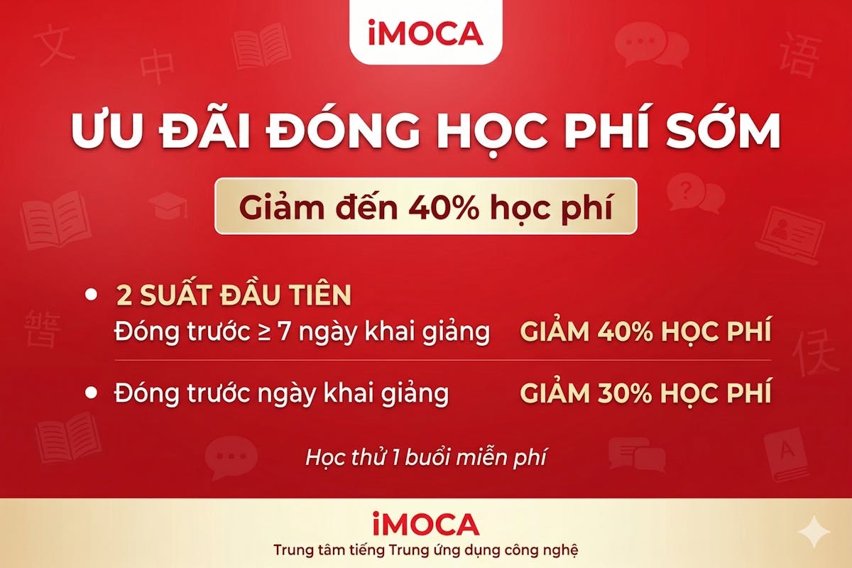 Đăng ký sớm – Giảm đến 40% học phí