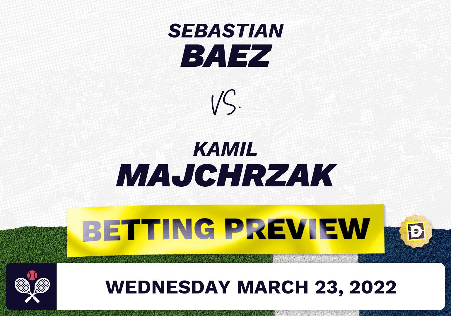 Sebastian Baez vs. Kamil Majchrzak Predictions - Mar 24, 2022