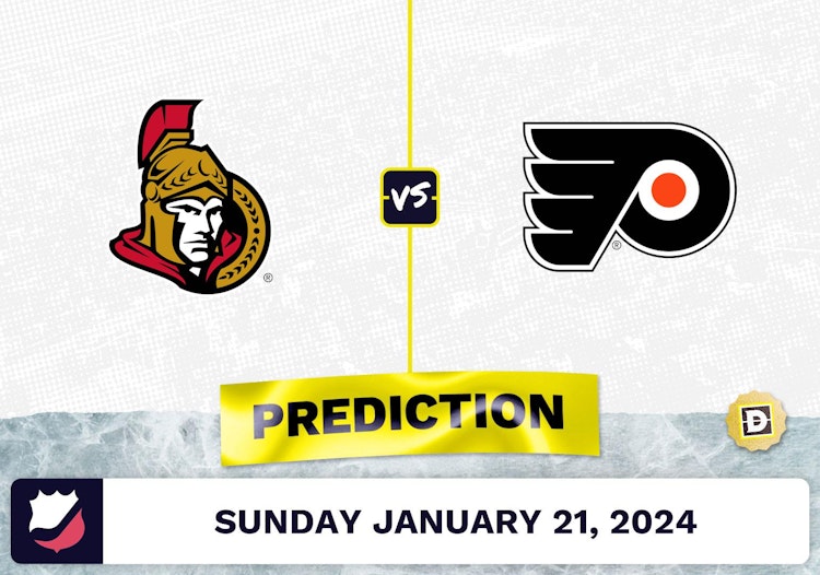Ottawa Senators vs. Philadelphia Flyers Prediction, Odds, NHL Picks [1/21/2024]