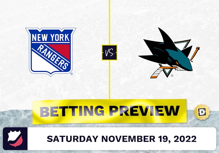 Rangers vs. Sharks Prediction and Odds - Nov 19, 2022