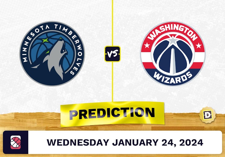 Minnesota Timberwolves vs. Washington Wizards Prediction, Odds, NBA Picks [1/24/2024]