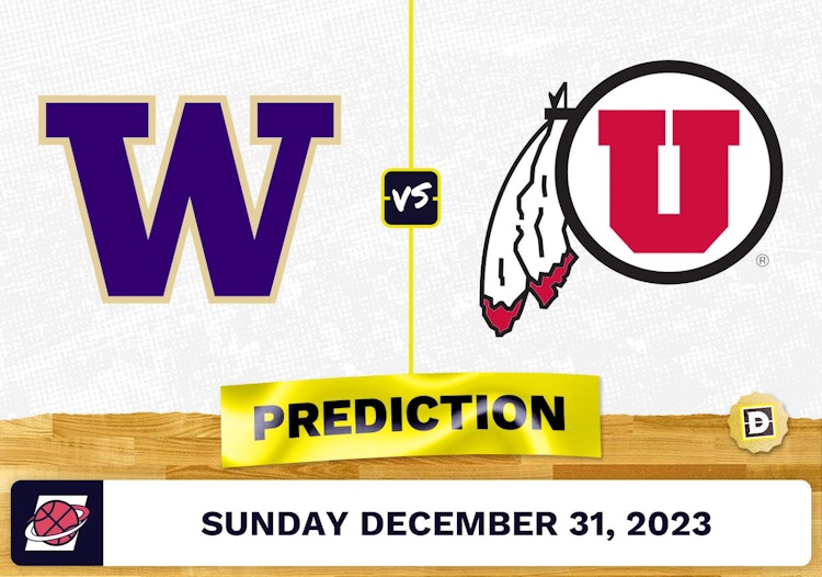 Washington vs. Utah Prediction, Odds, College Basketball Picks  [12/31/2023]