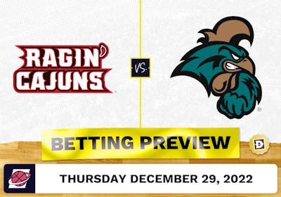 Louisiana-Lafayette vs. Coastal Carolina CBB Prediction and Odds - Dec 29, 2022