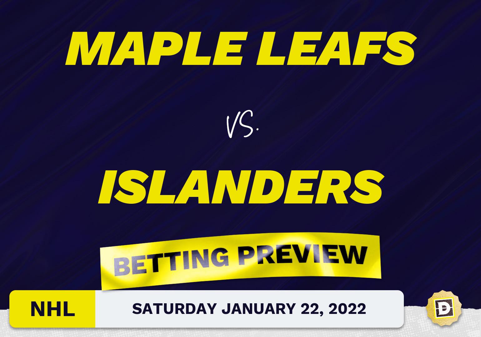 Maple Leafs vs. Islanders Predictions and Odds - Jan 22, 2022