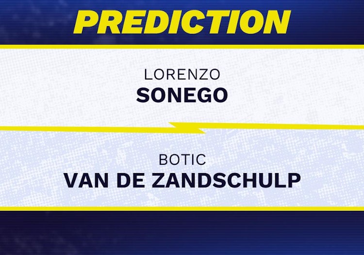 Lorenzo Sonego vs Botic Van de Zandschulp Tennis Prediction.