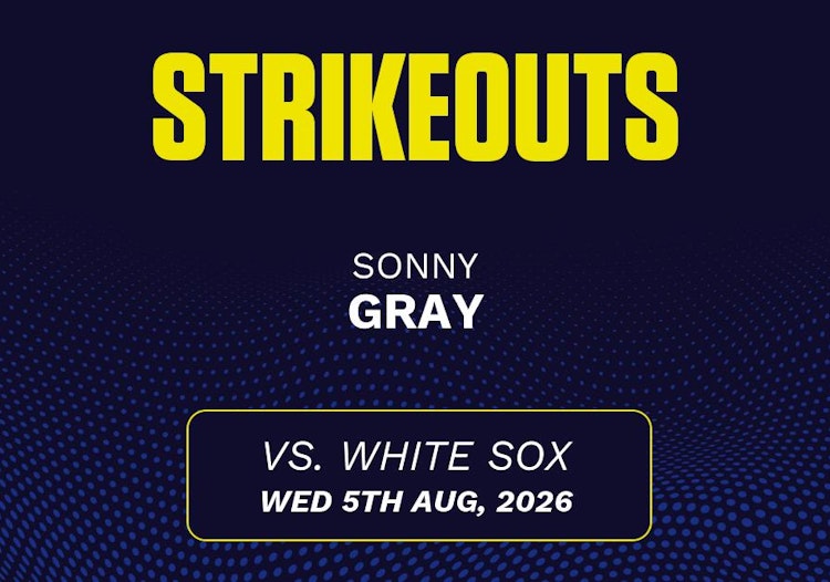 Sonny Gray projected stats for Wednesday, August 5, 2026.