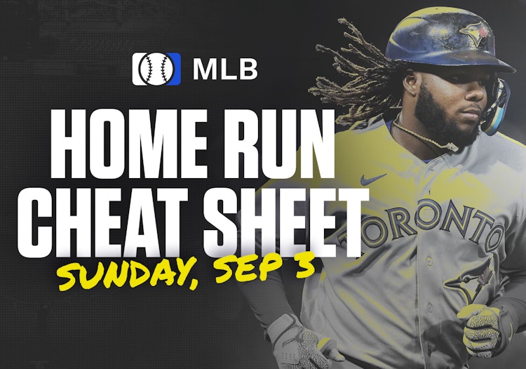 Home Run Cheat Sheet - HR Data, Stats, Matchups and More - Sunday, September 3