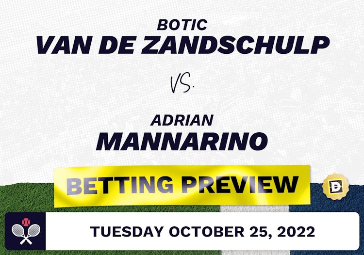 Botic Van de Zandschulp vs. Adrian Mannarino Predictions - Oct 25, 2022