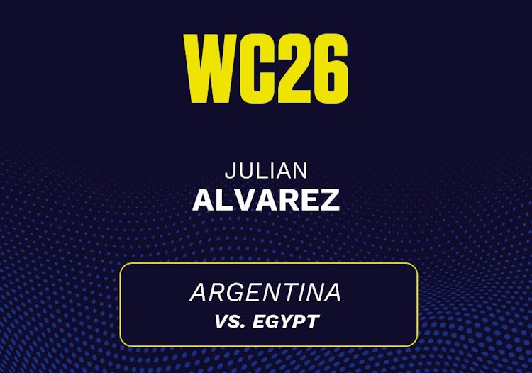 Julian Alvarez projected stats for Tuesday, July 7, 2026.