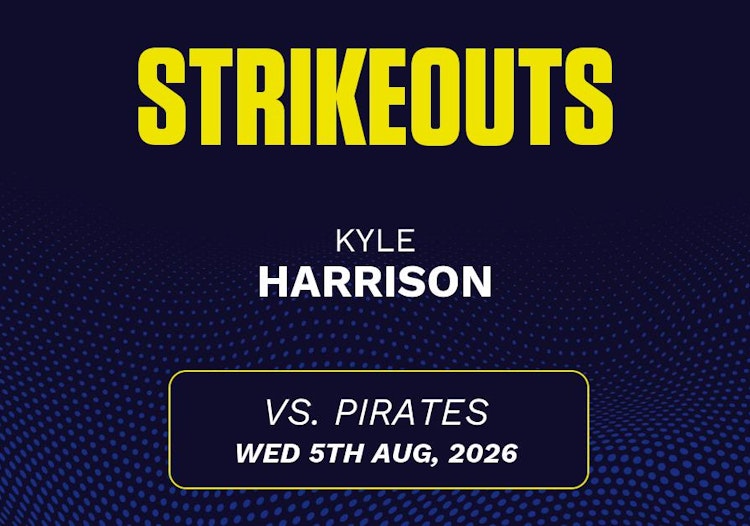 Kyle Harrison projected stats for Wednesday, August 5, 2026.
