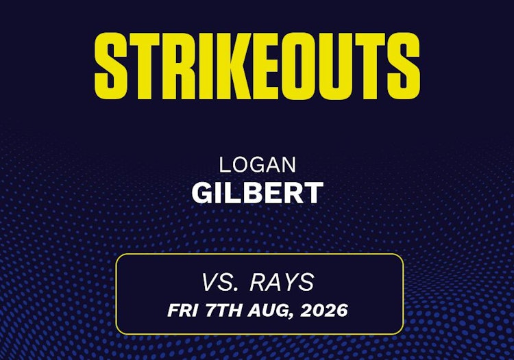 Logan Gilbert projected stats for Friday, August 7, 2026.