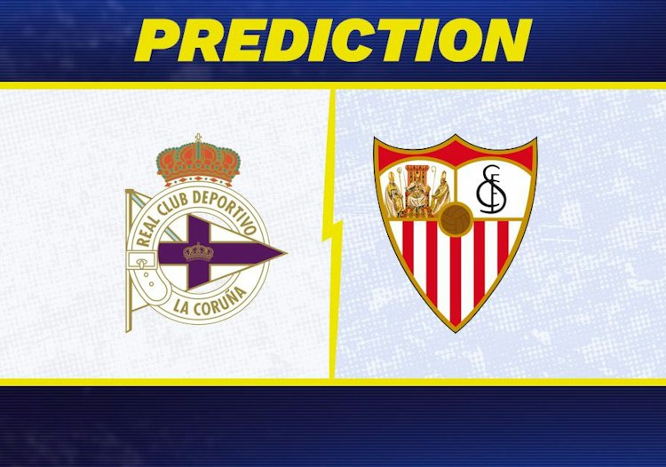 Deportivo La Coruna takes on Sevilla in La Liga action.