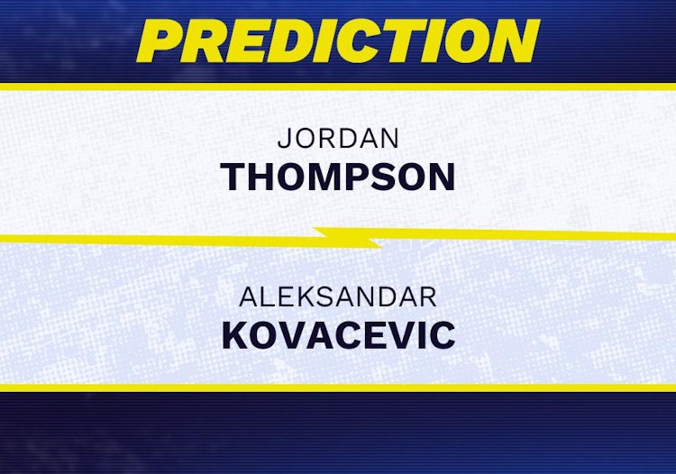 Jordan Thompson vs Aleksandar Kovacevic Tennis Prediction.
