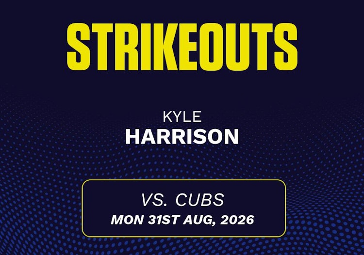 Kyle Harrison projected stats for Monday, August 31, 2026.