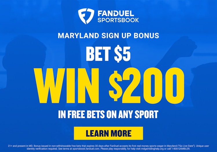 Maryland Exclusive: FanDuel Sportsbook Bet $5 & Win $200