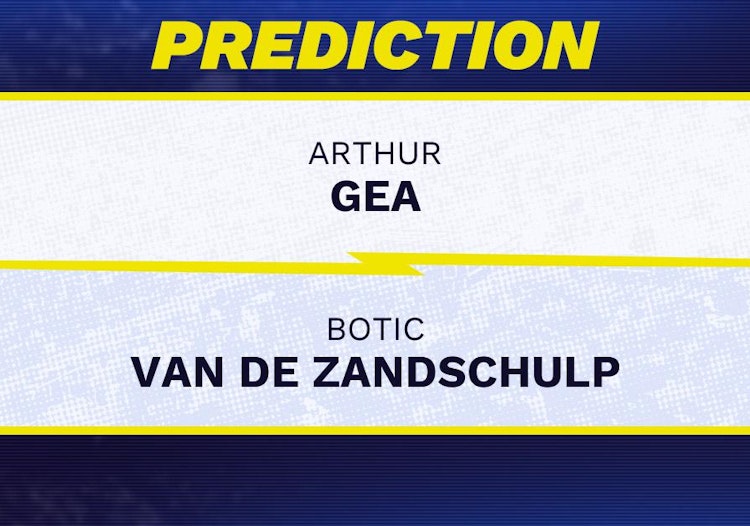 Arthur Gea takes on Botic Van de Zandschulp in US Open 2026 action.