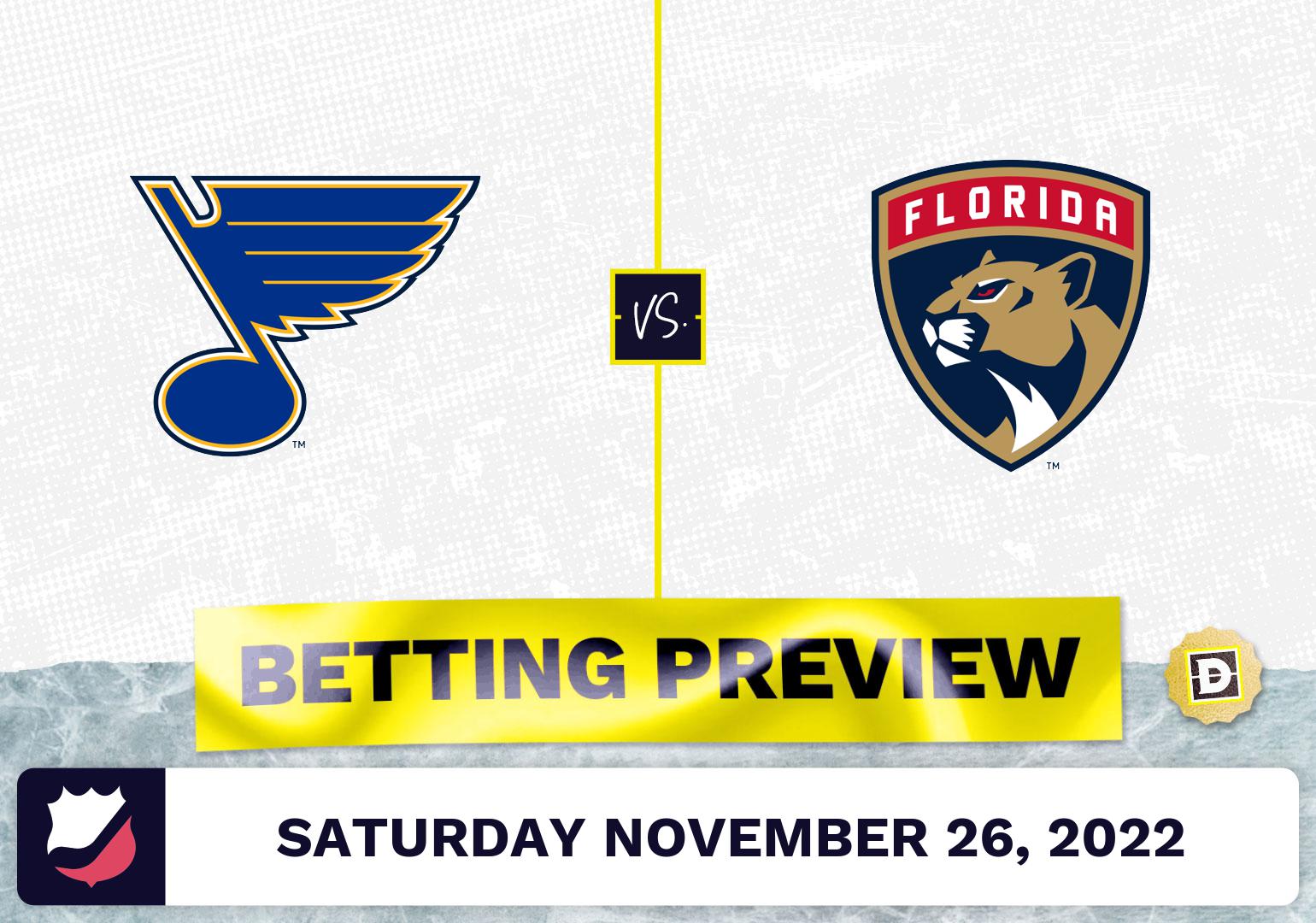 Blues vs. Panthers Prediction and Odds - Nov 26, 2022