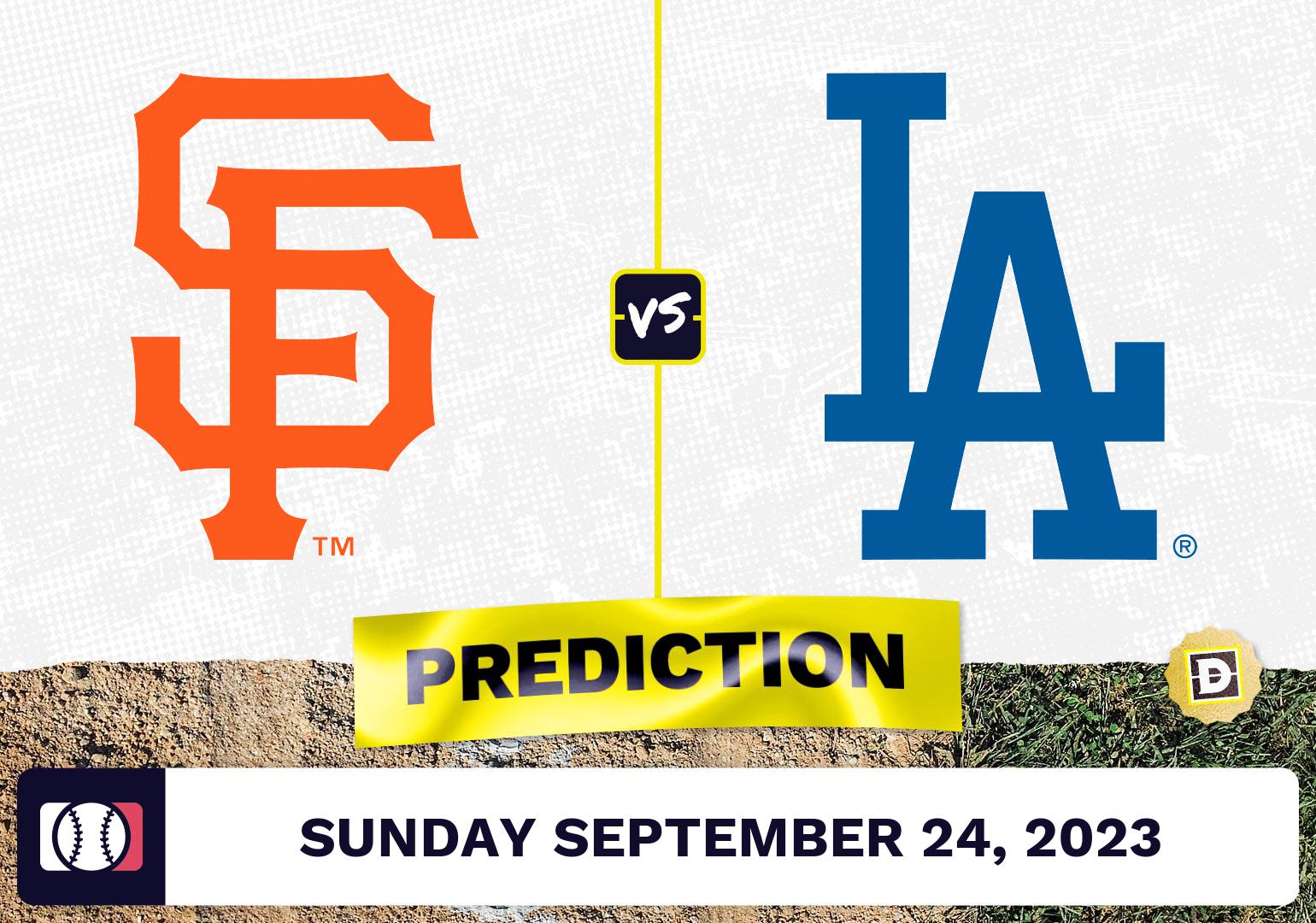 Giants vs. Dodgers Prediction for MLB Sunday [9/24/2023]