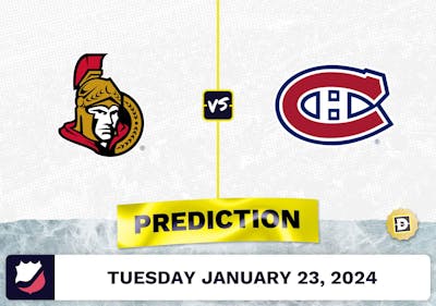 Ottawa Senators vs. Montreal Canadiens Prediction, Odds, NHL Picks [1/23/2024]