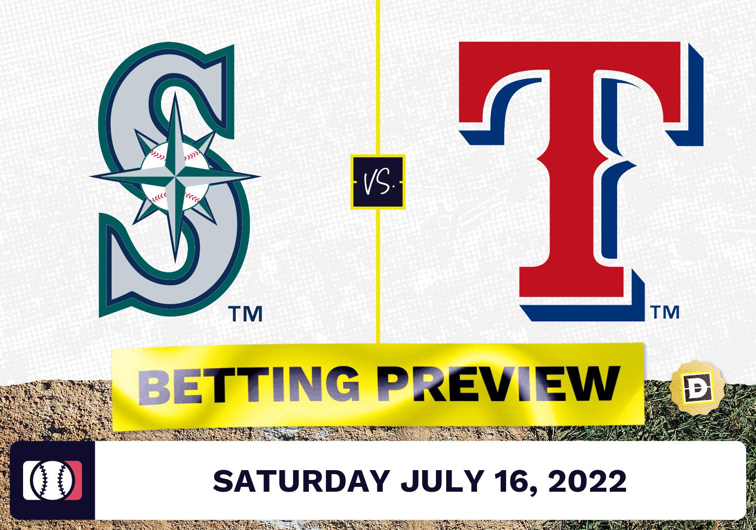 Mariners vs. Rangers Prediction and Odds - Jul 16, 2022
