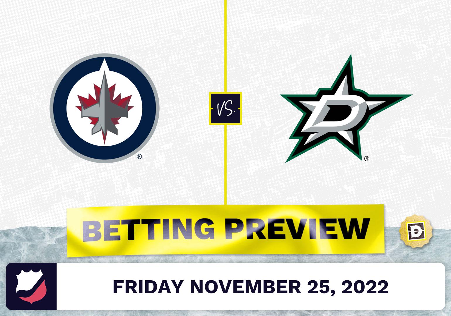 Jets vs. Stars Prediction and Odds - Nov 25, 2022