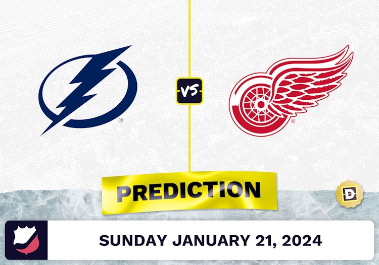 Tampa Bay Lightning vs. Detroit Red Wings Prediction, Odds, NHL Picks [1/21/2024]