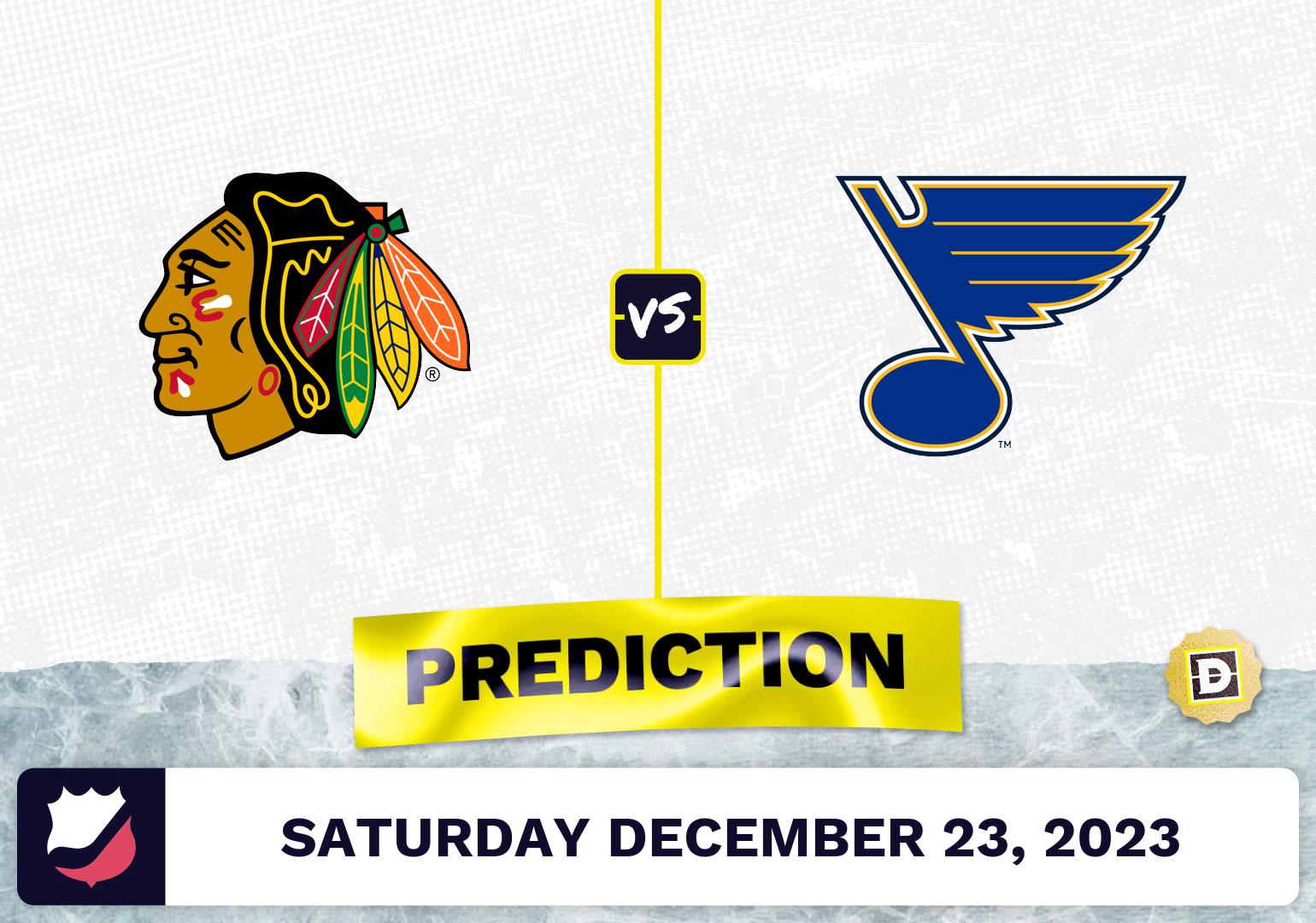 Chicago Blackhawks vs. St. Louis Blues Prediction, Odds, NHL Picks  [12/23/2023]