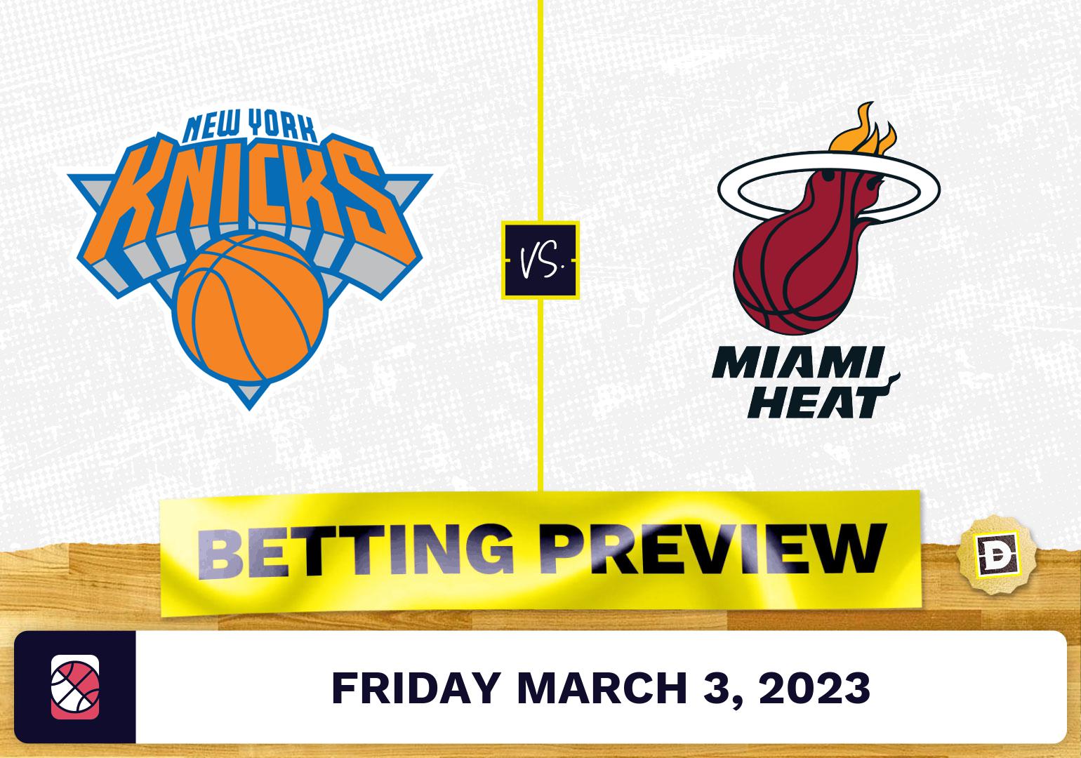 Knicks Vs. Heat Prediction And Odds - Mar 3, 2023