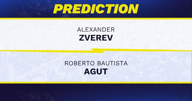 Alexander Zverev vs Roberto Bautista Agut Tennis Prediction.