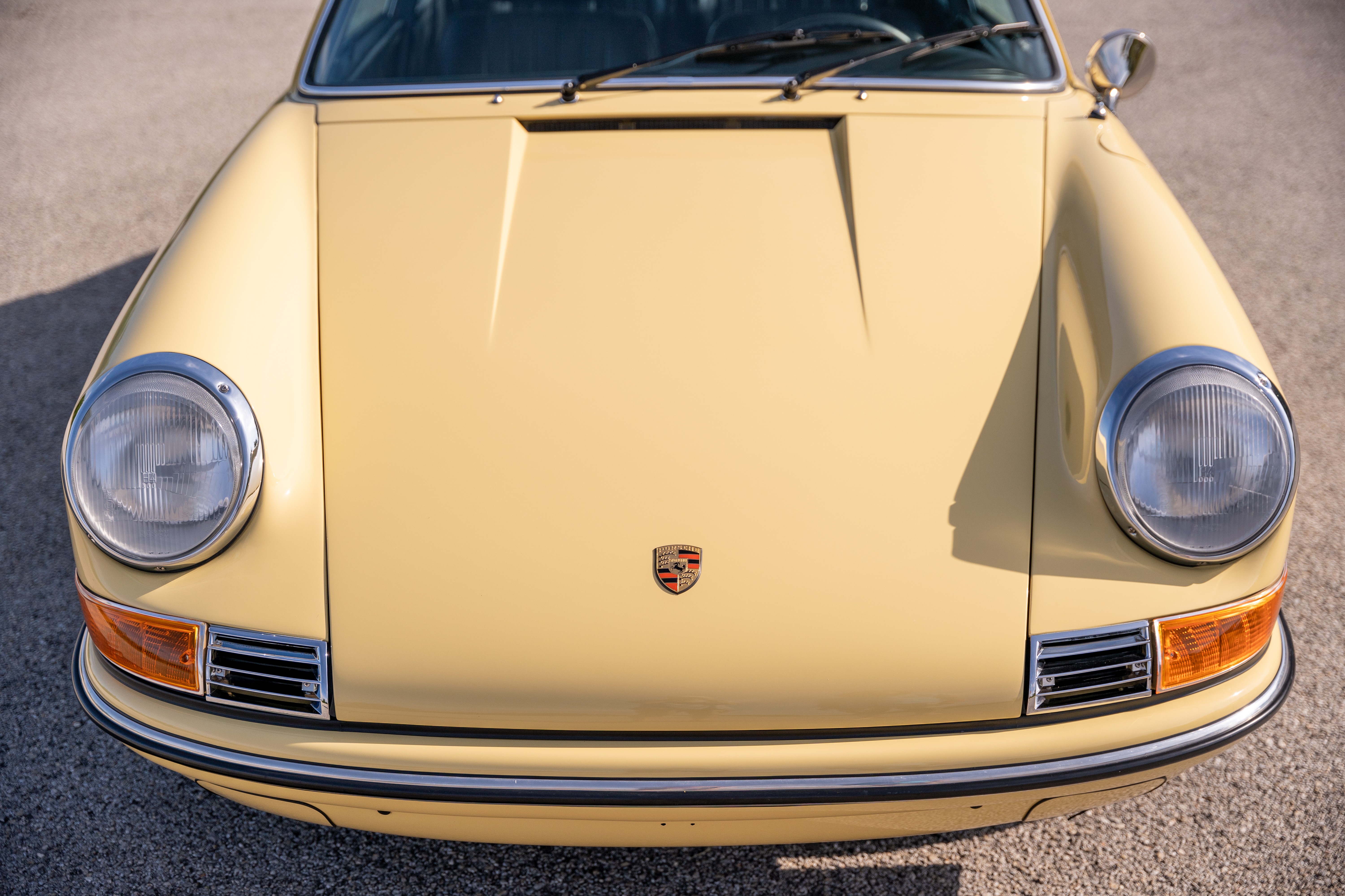 Yellow 1969 Porsche 912 Coupe 5-Speed shot in Austin, TX.