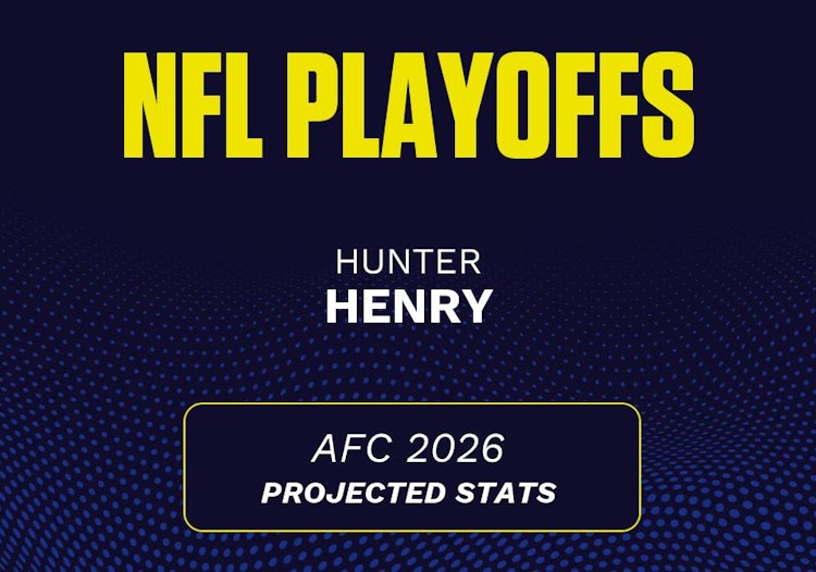 Hunter Henry projected stats for Conference Championships, 2026.