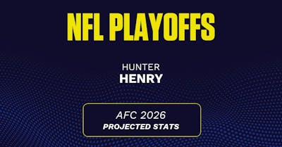 Hunter Henry AFC Championship 2026 projections: Receiving yards prediction, touchdown probability vs. Broncos