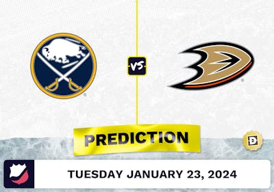 Buffalo Sabres vs. Anaheim Ducks Prediction, Odds, NHL Picks [1/23/2024]