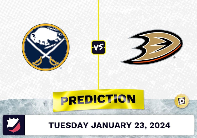 Buffalo Sabres vs. Anaheim Ducks Prediction, Odds, NHL Picks [1/23/2024]