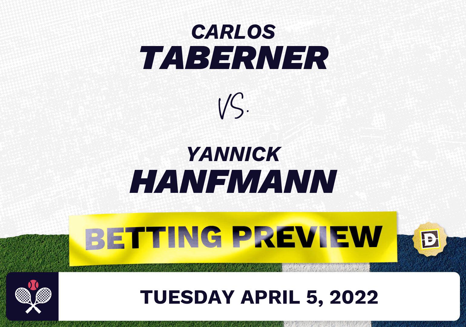Carlos Taberner vs. Yannick Hanfmann Predictions - Apr 5, 2022