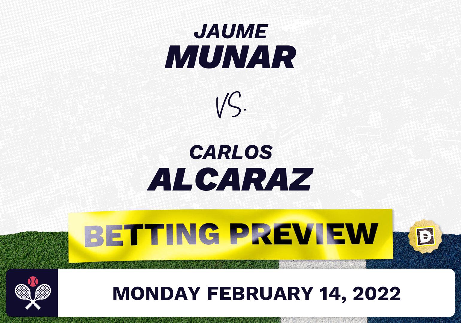 Jaume Munar vs. Carlos Alcaraz Predictions - Feb 14, 2022