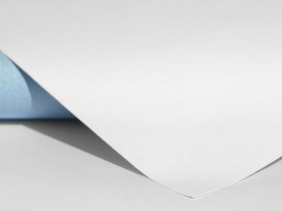 Support papier dos bleu imprimé communication urbaine