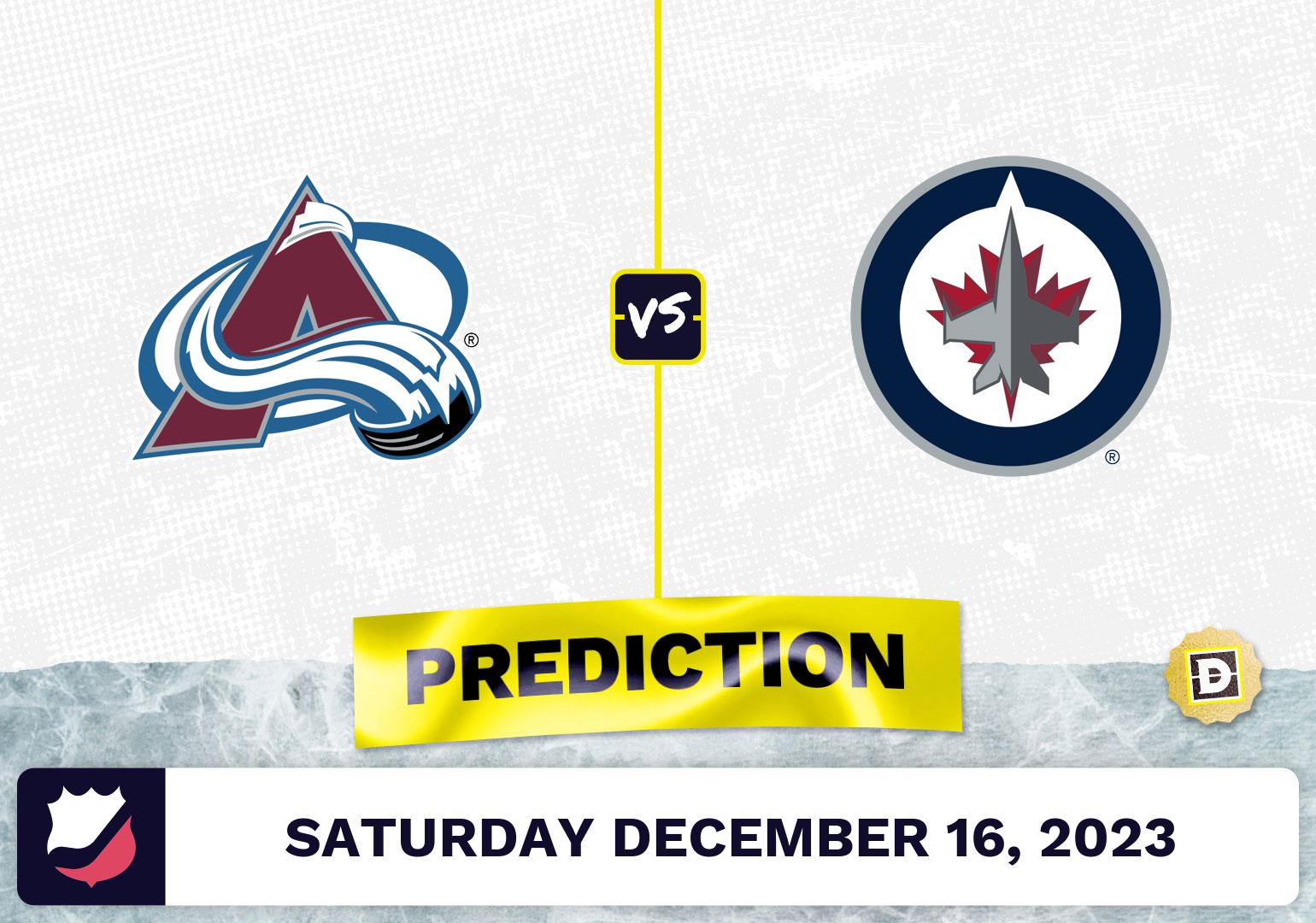 Colorado Avalanche vs. Winnipeg Jets Prediction, Odds, Picks for NHL Saturday [12/16/2023]