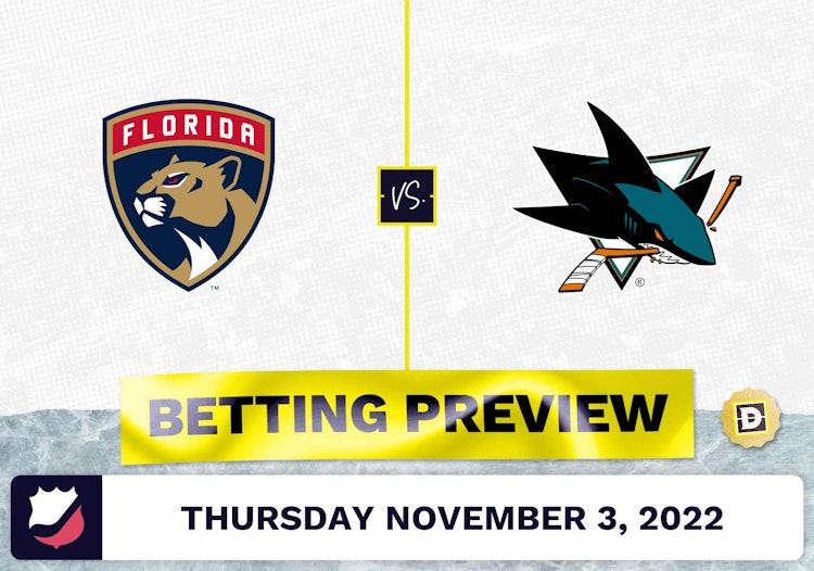 Panthers vs. Sharks Prediction and Odds - Nov 3, 2022