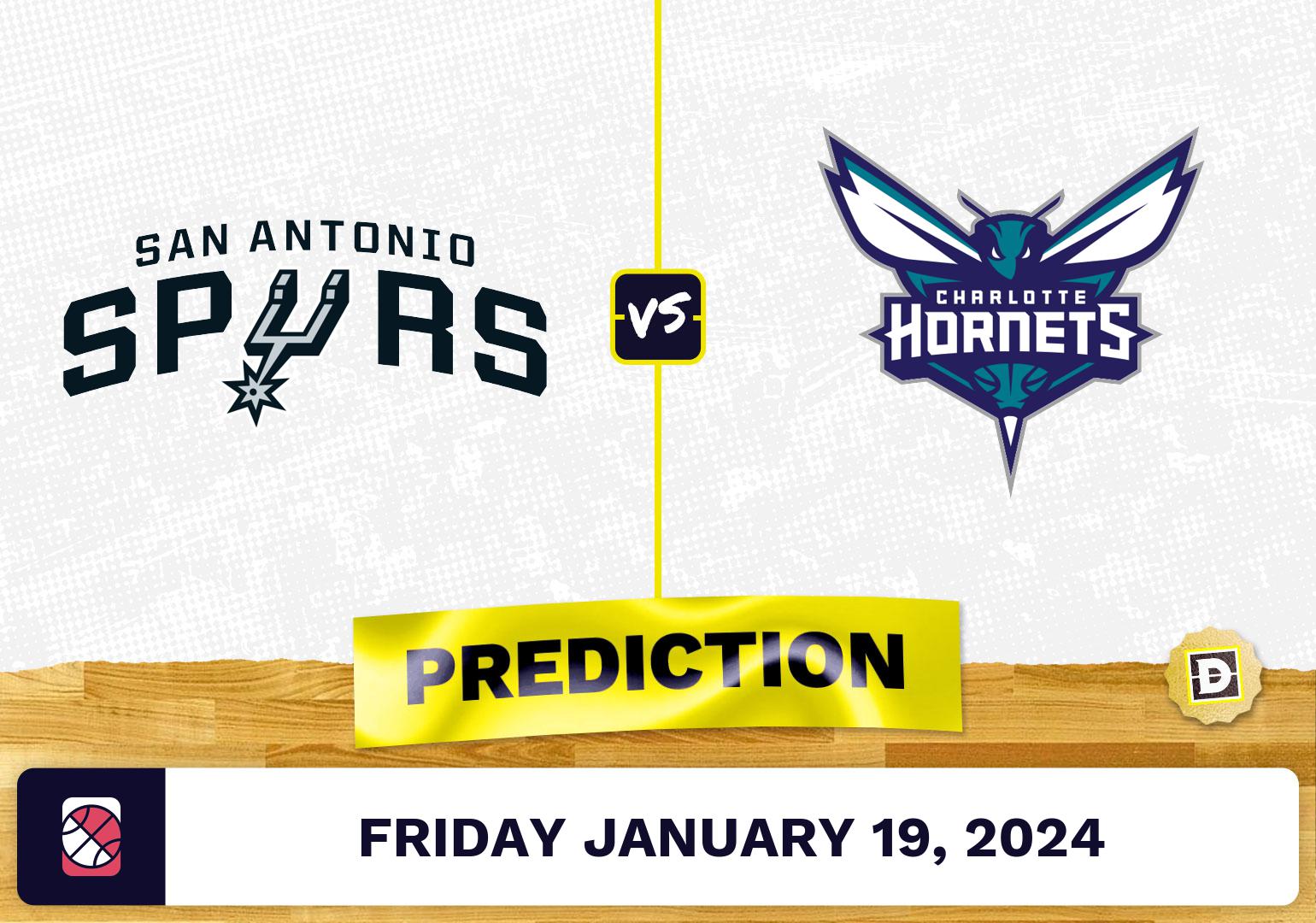 San Antonio Spurs vs. Charlotte Hornets Prediction Odds NBA