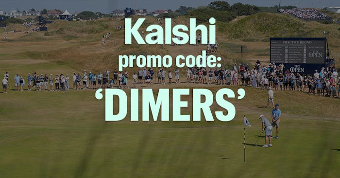 Kalshi launches $10 promo code "DIMERS for "The Open" live odds